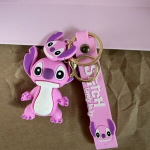 Pink stitch Character Keychain